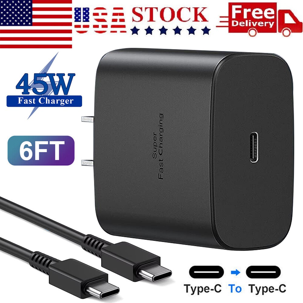✅45W Super Fast Wall Charger +6FT Type Usb-c For Samsung Galaxy S23 S22 S21 S24 ✅45W Super Fast Wall Charger +6FT Type Usb-c For Samsung Galaxy S23 S22 S21 S24