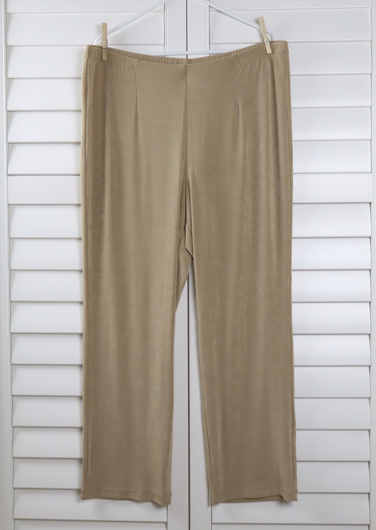 CHICO\'S Travelers NWT $79 Slinky No Tummy Pants Cafe Aroma Size 3 US 16 R / XL