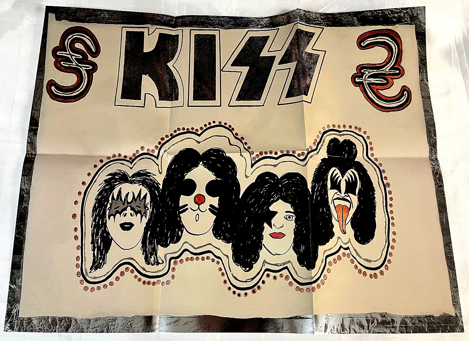 KISS Alive Back Cover Fan Banner POSTER 50th Anniversary Box Set 1975 Ace NEW