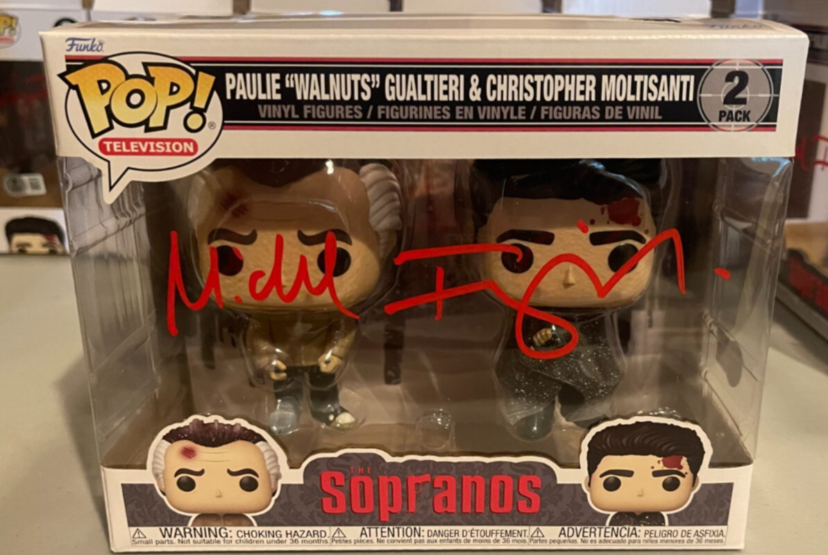 Funko Pop Sopranos: Paulie & Christopher 2pk Michael Imperioli Signed Beckett Funko Pop Sopranos: Paulie & Christopher 2pk Michael Imperioli Signed Beckett