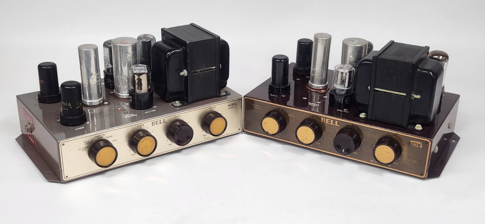 PAIR Bell 2122 Hi-Fi 6v6 Mono Block Tube Amplifiers Beautiful Working Condition
