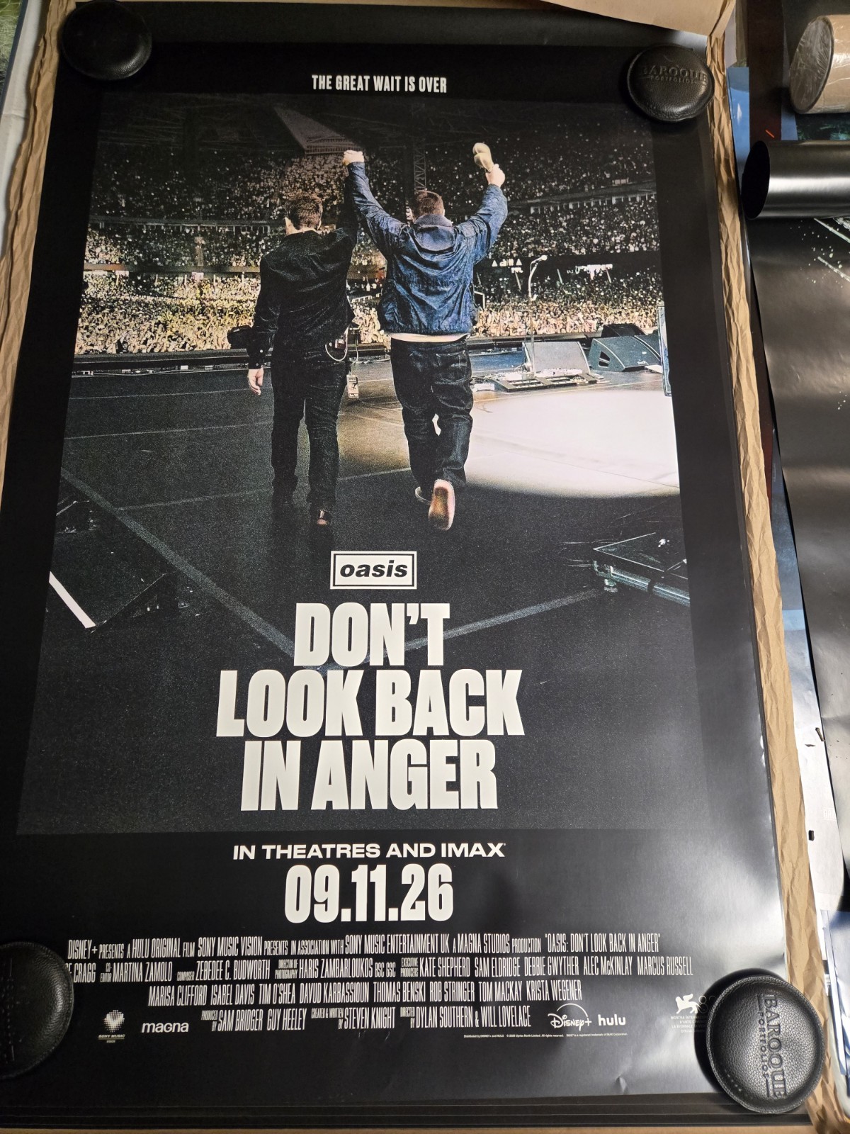 Oasis “Don’t Look Back in Anger” Official  Theatrical Poster D/S 27x40