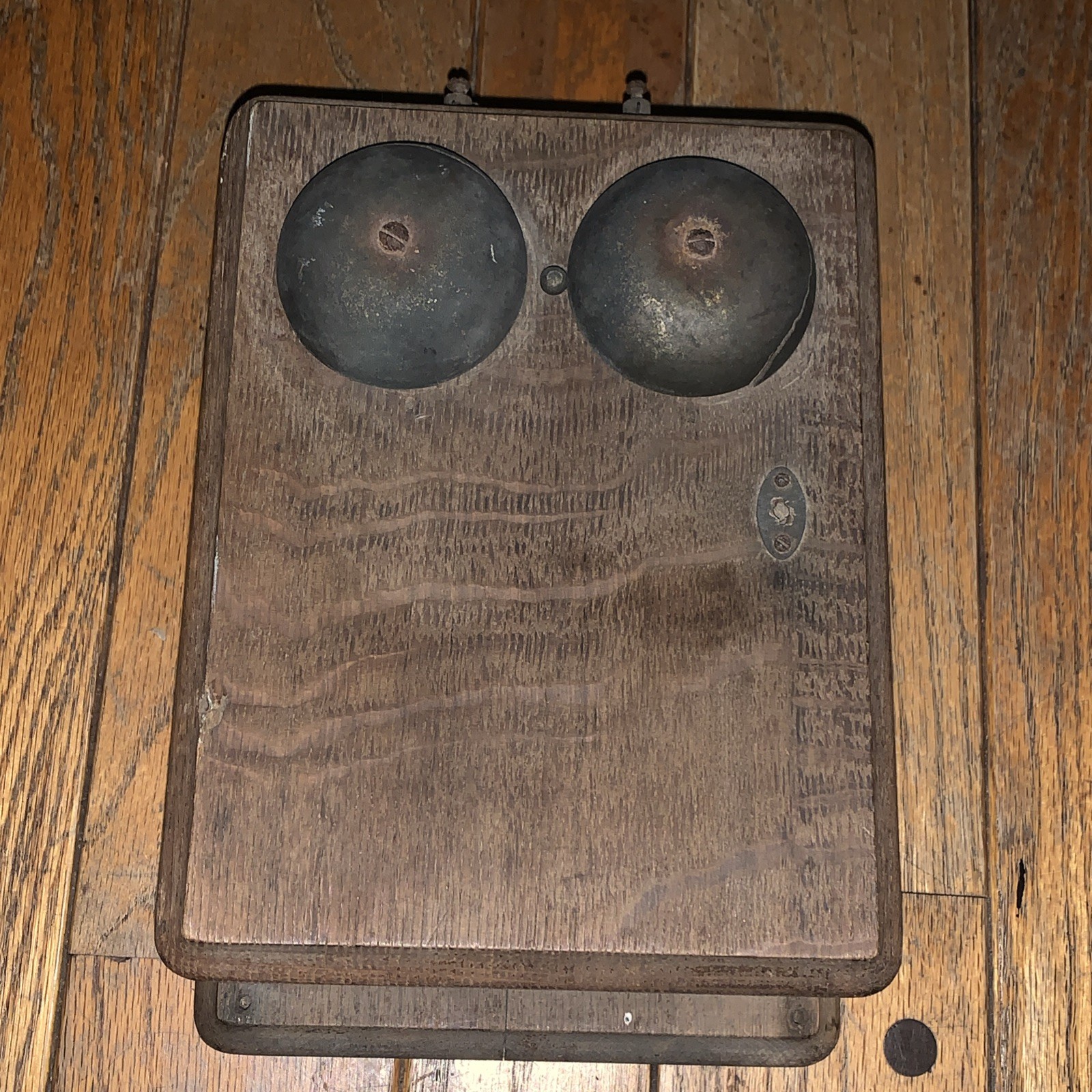 Antique Strongberg Carlson Ringer Box Oak TYPE Monophone Working Bells Fl Estate Antique Strongberg Carlson Ringer Box Oak TYPE Monophone Working Bells Fl Estate