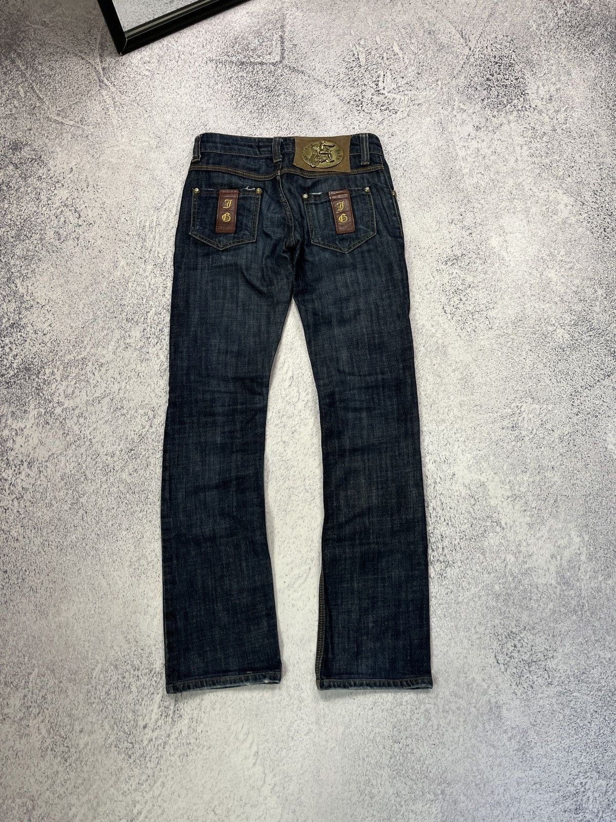 Vintage 00’s John Galliano Crazy Y2k Jeans Big Buckle Rare Women’s Sz 27