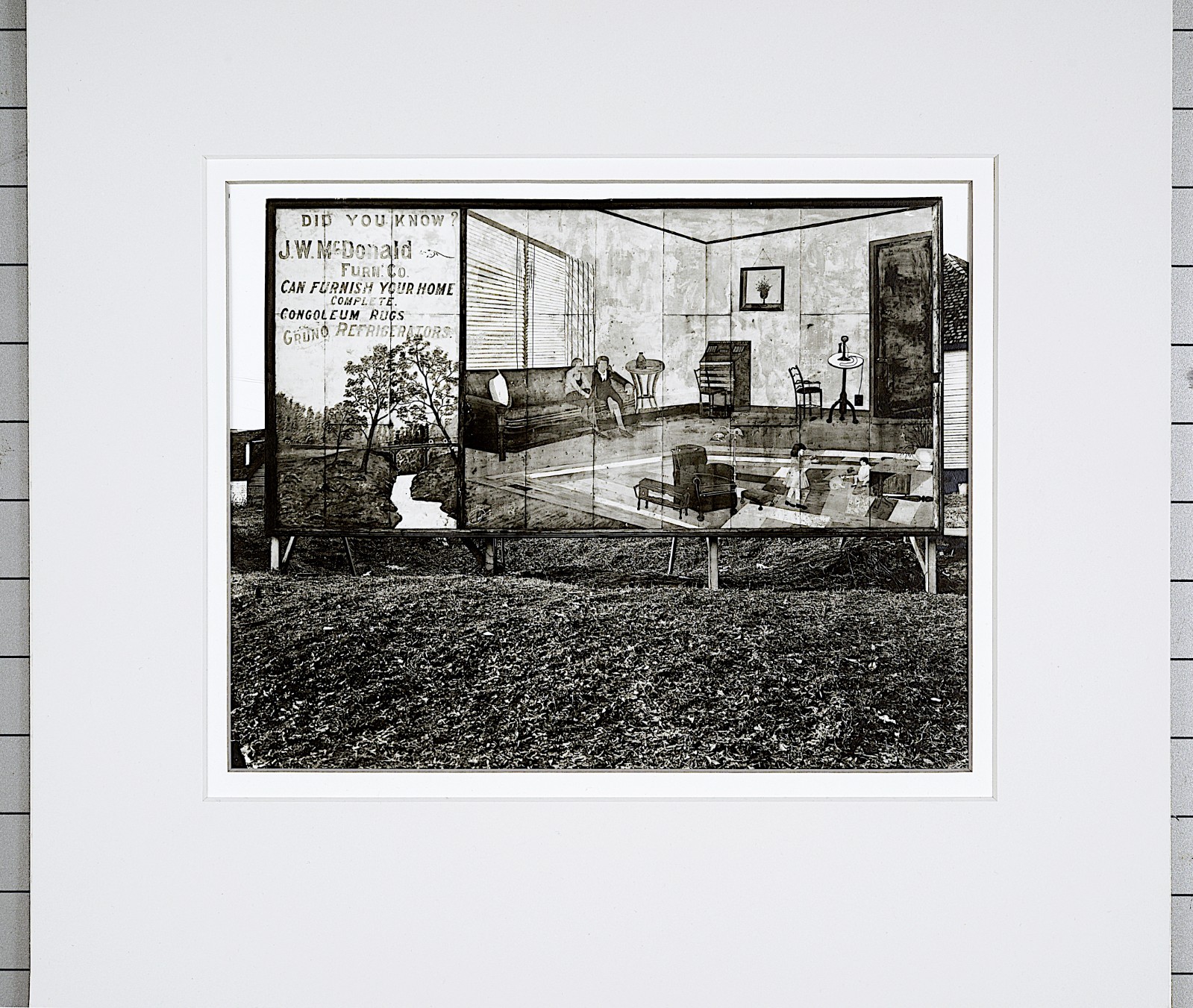 Early Walker Evans 8x10 Silver Gelatin Contact Print Birmingham Billboard RARE