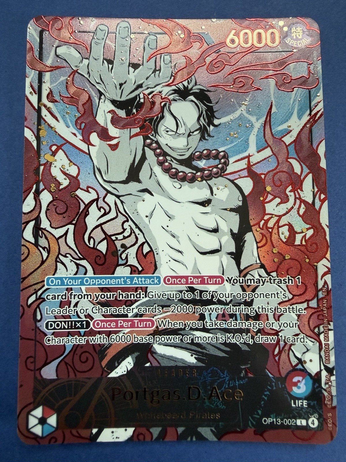 Portgas.D.Ace (English Version 3rd Anniversary Set) OP13-002 One Piece Promotion Portgas.D.Ace (English Version 3rd Anniversary Set) OP13-002 One Piece Promotion