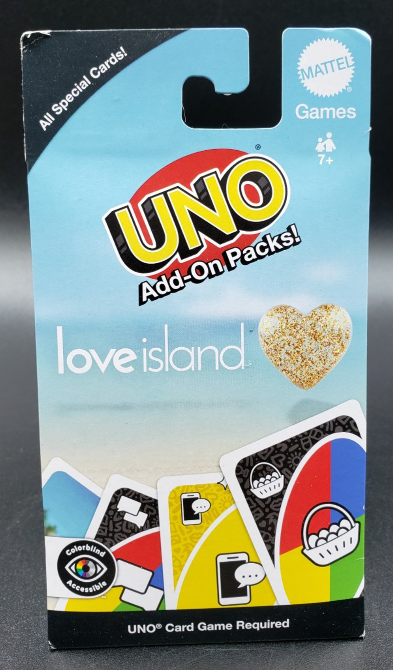 Mattel UNO 🧡 LOVE💕ISLAND 🧡Edition Add On Pack Card Game/\
