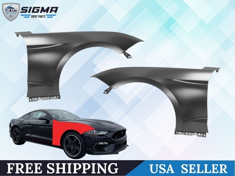 For 2018-2023 Ford Mustang Front Left & Right Side Aluminium Fender Panel Pair