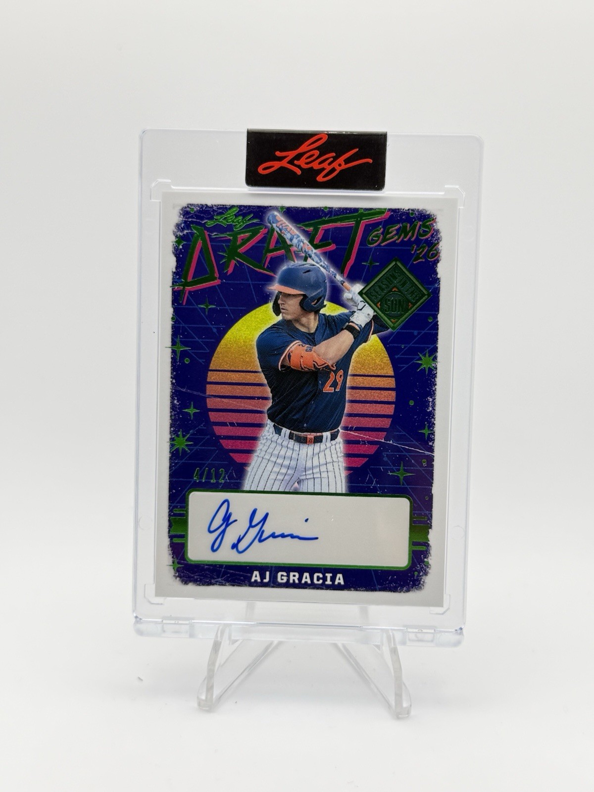 2026 LEAF SEASONS IN THE SUN DRAFT GEMS \'26 AJ GARCIA AUTOGRAPH /12