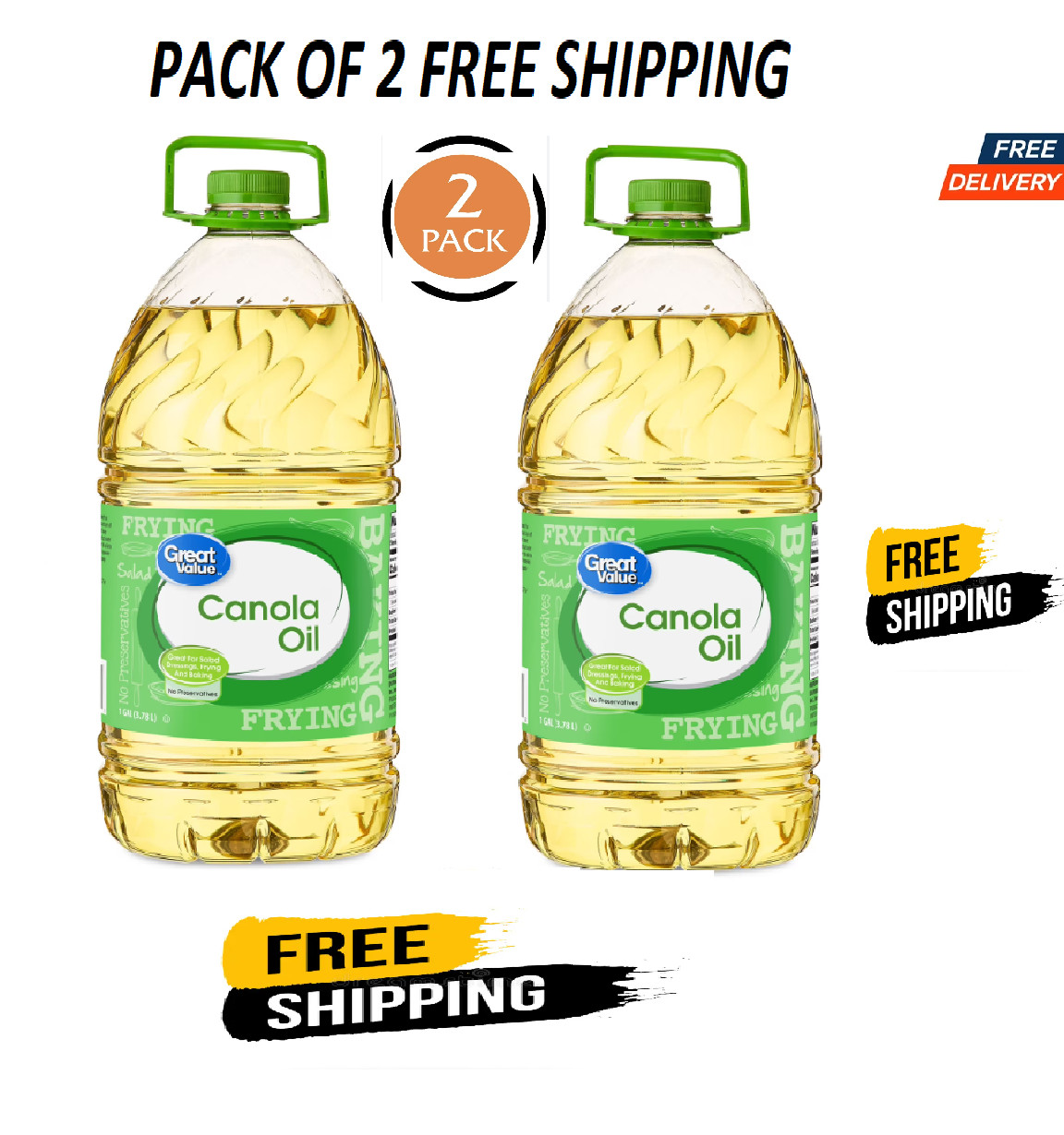 Great Value Canola Oil, 2 gal - 