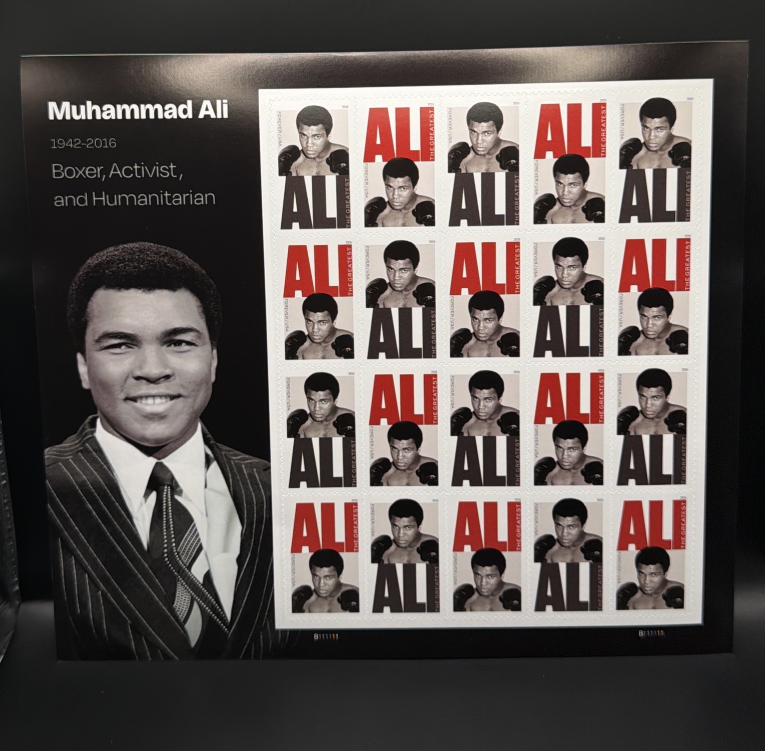 2026 USPS Muhammed Ali Forever Stamp Sheet of 20 Collectible Stamps