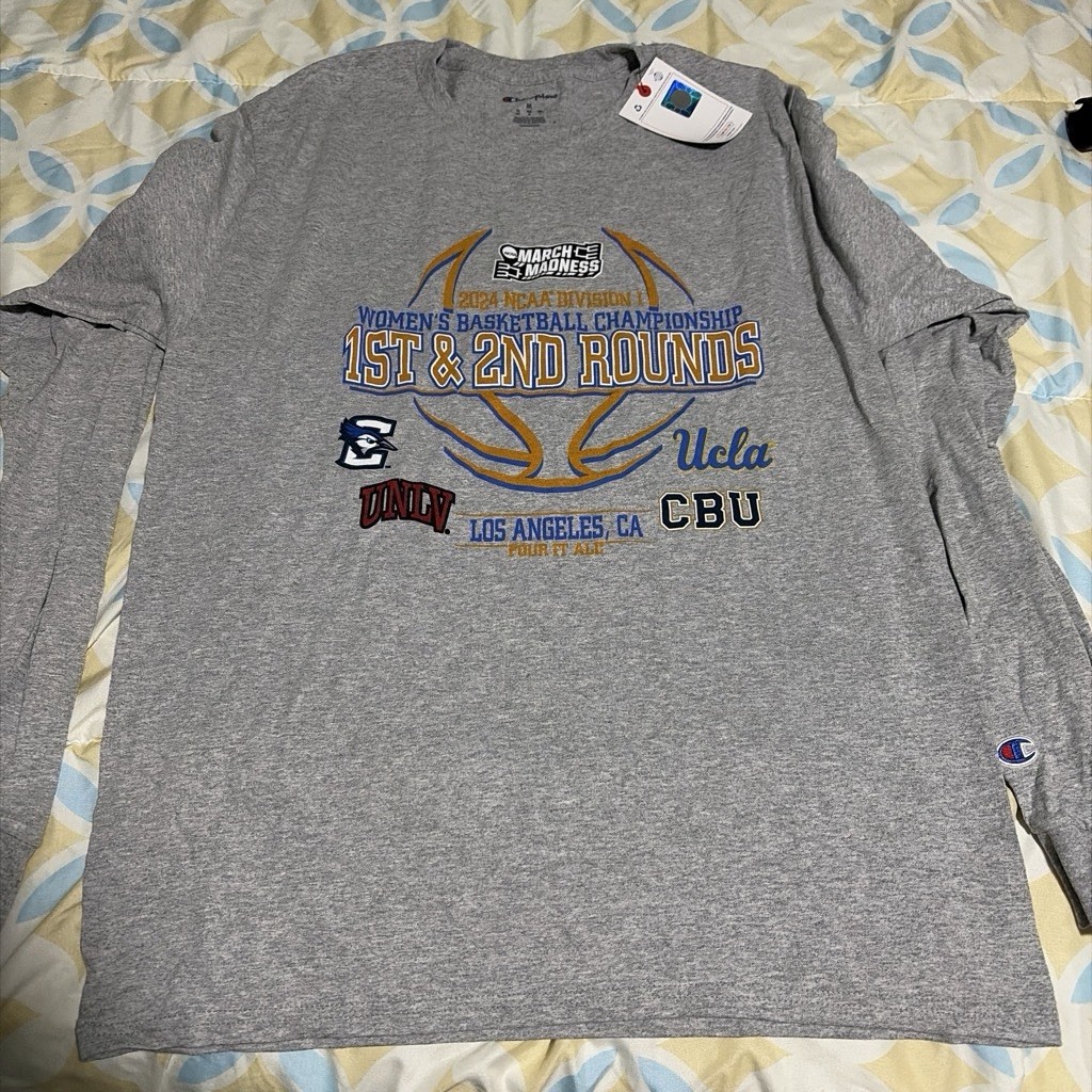 Champion March Madness NCAA Women’s Basketball 1st & 2nd Rounds Gray LS Shirt M Champion March Madness NCAA Women’s Basketball 1st & 2nd Rounds Gray LS Shirt M