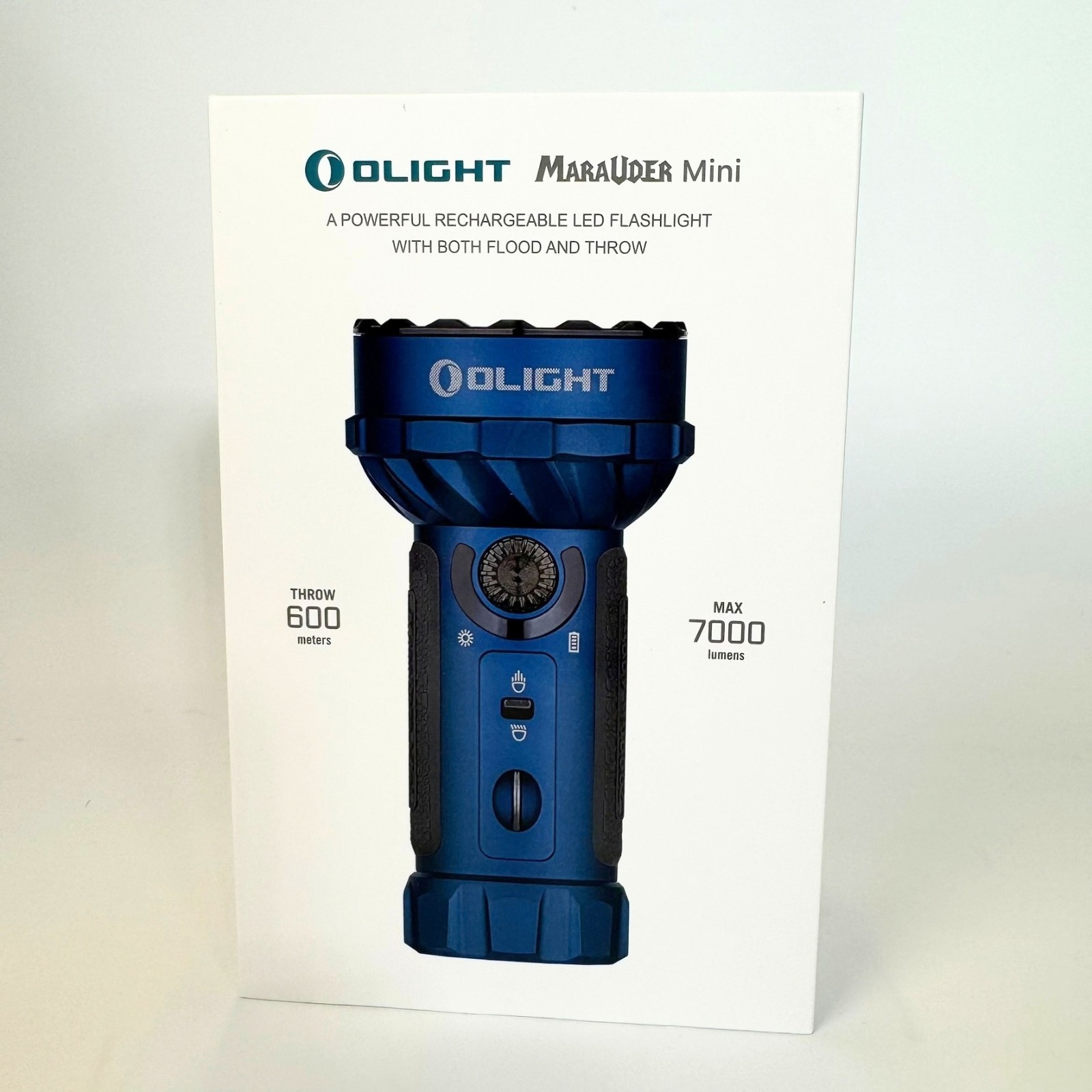 Olight Marauder Mini Midnight Blue 7000 Lumen LED Flashlight 600M w/ Box