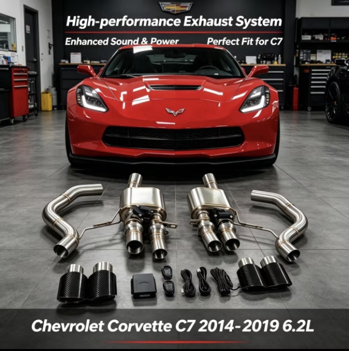 Valvetronic Exhaust Catback System for Chevrolet Corvette C7 6.2L 2014-2019