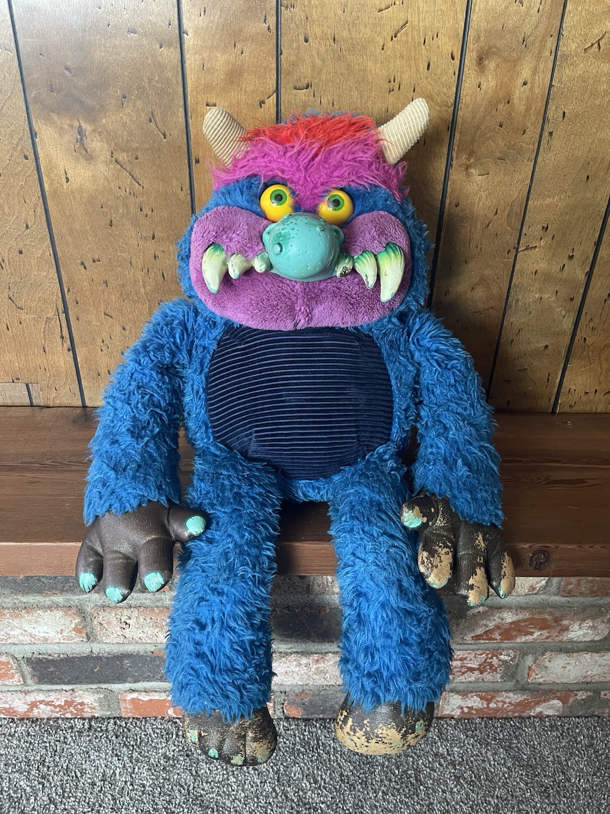 Vintage 1986 My Pet Monster Plush AmToy Big 24” Original Stuffed Animal No Cuffs Vintage 1986 My Pet Monster Plush AmToy Big 24” Original Stuffed Animal No Cuffs