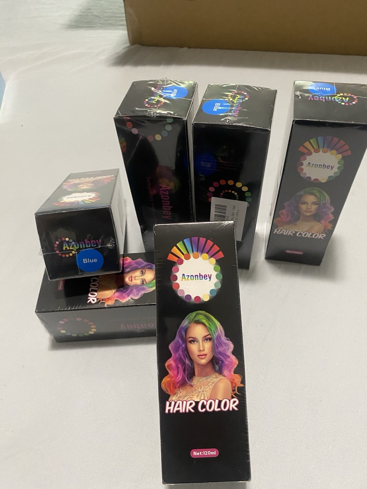 Azonbey Temporary Hair Dye Color Pink Blue and White 120ml Unisex Hair Color