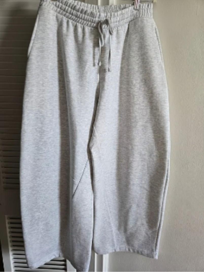 Zara Light heather gray wide-leg lounge sweatpants Zara Light heather gray wide-leg lounge sweatpants