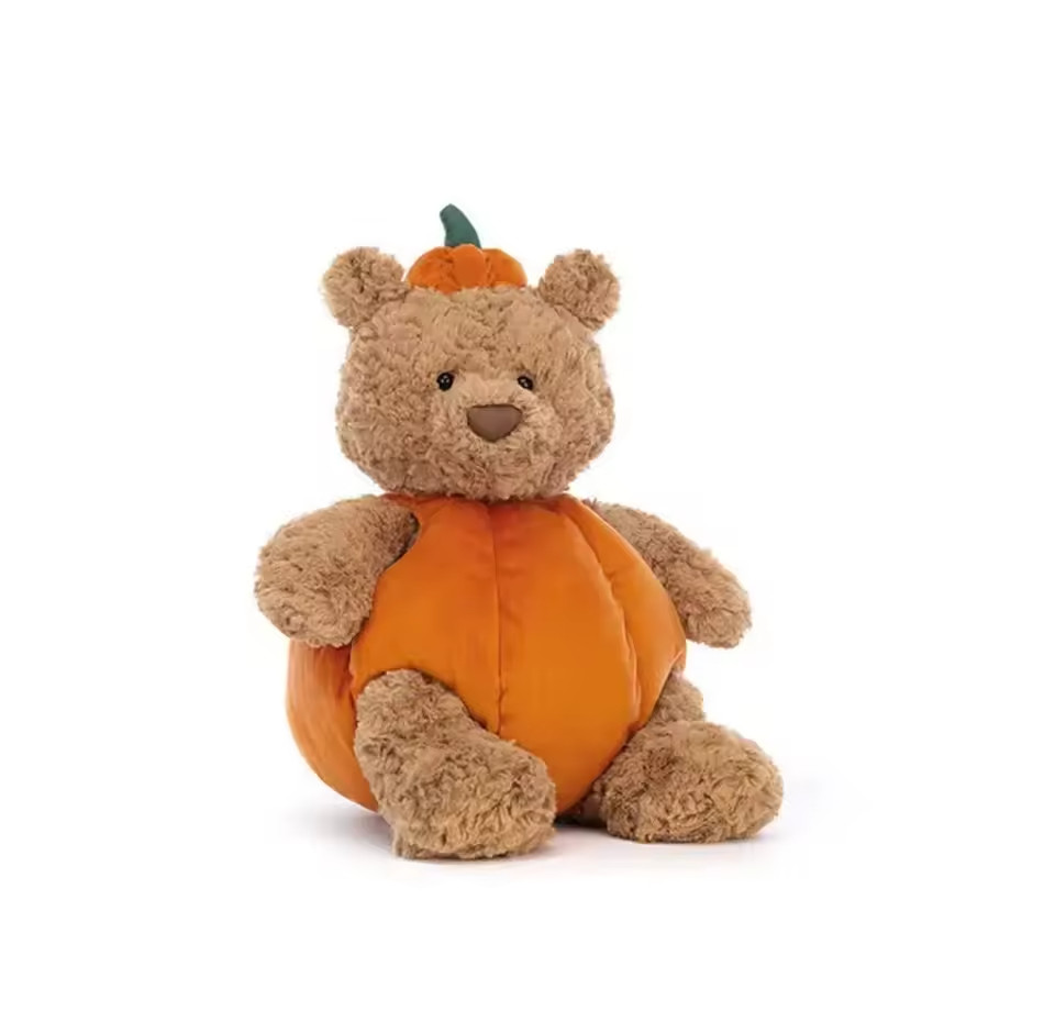 Jellycat Bartholomew Bear Pumpkin Plush Soft Collectible Toy Jellycat Bartholomew Bear Pumpkin Plush Soft Collectible Toy