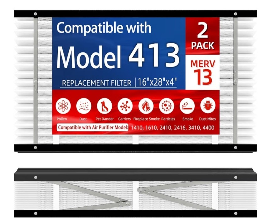 🔥NEW 2 Pack 413 Replacement Filter, Compatible with AprilAire 413 size 16x28x4 🔥NEW 2 Pack 413 Replacement Filter, Compatible with AprilAire 413 size 16x28x4