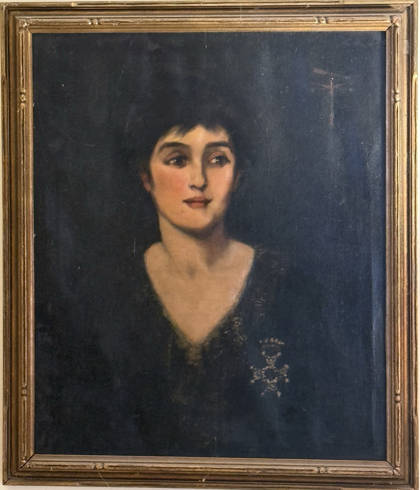 Orig 1925 NYC Harry Watrous O/C~Lovely Woman W/Croix De Guerre—Weathervane—24X27