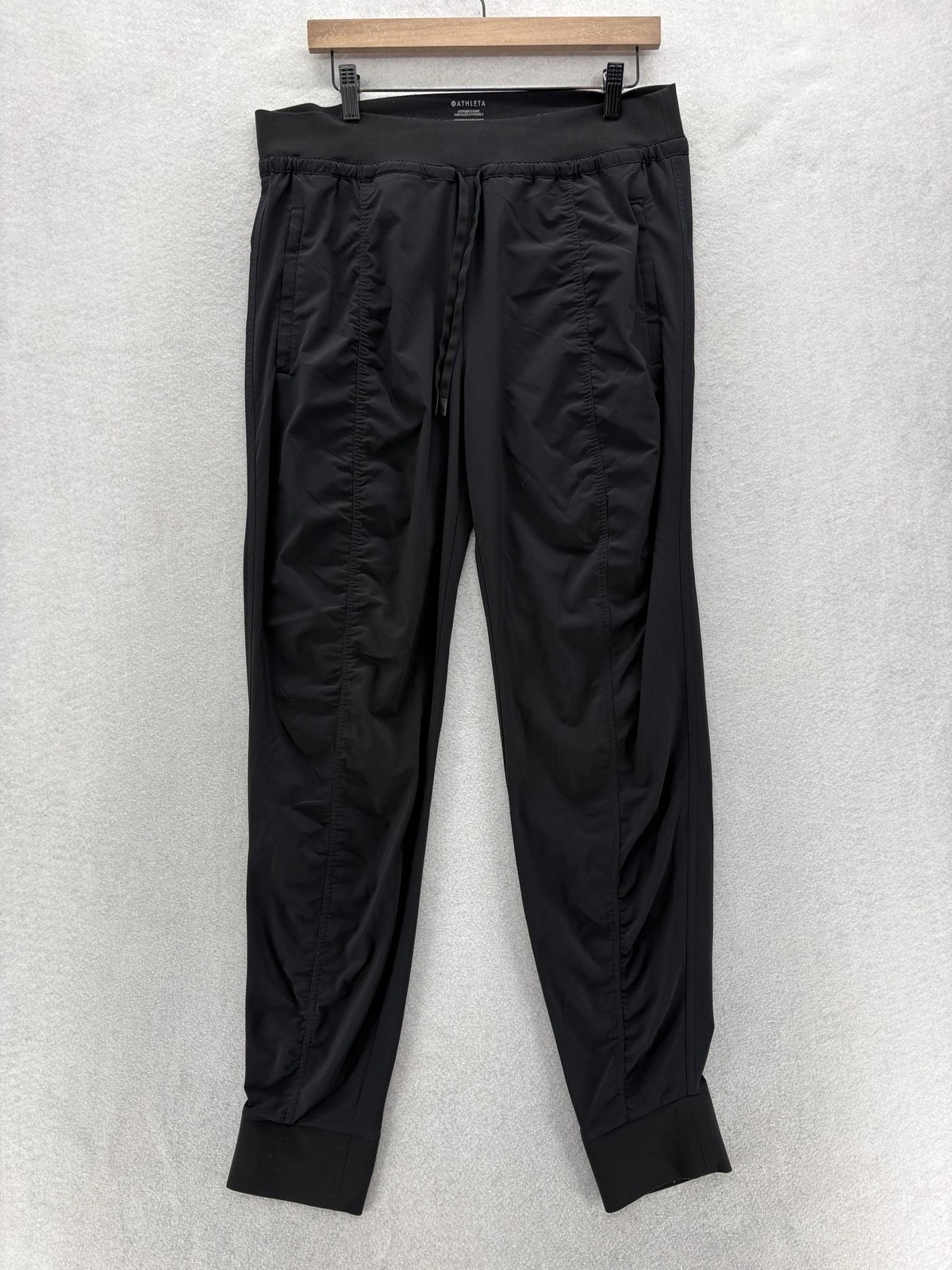 Athleta Attitude II Jogger Pants Womens 14 Tall Black Stretch Gym Yoga Lounge
