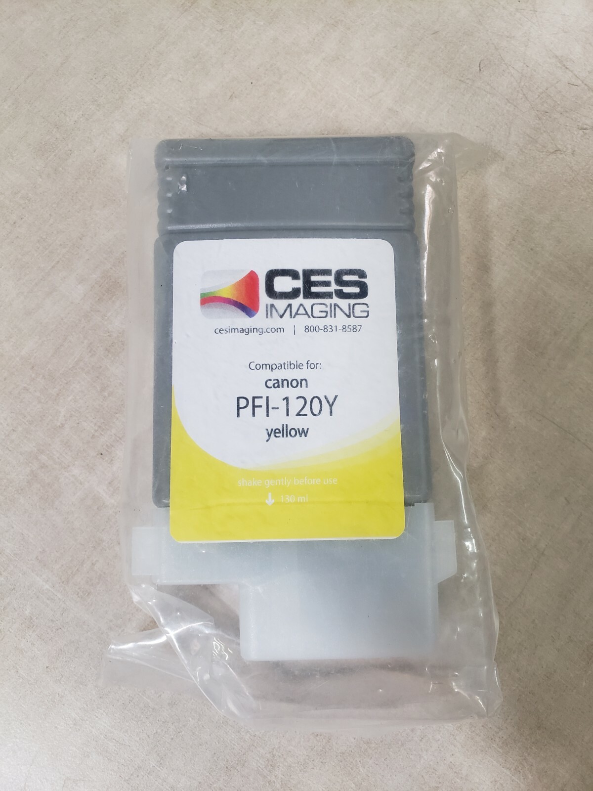 CES Imaging Canon PFI-120Y 130ml 03/2023 EXP.