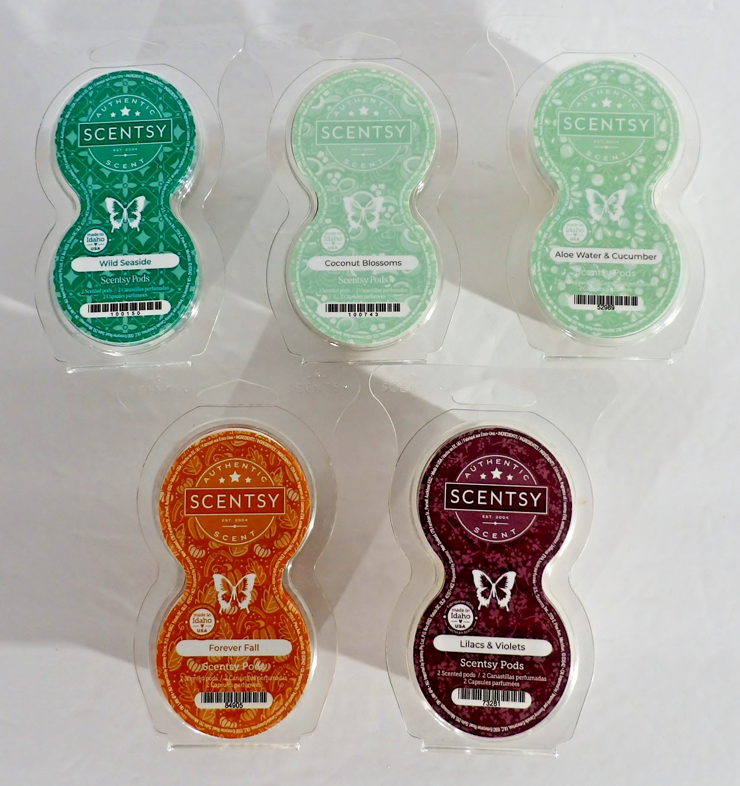 Scentsy Lot of 5 Pods Twin Packs Assorted New