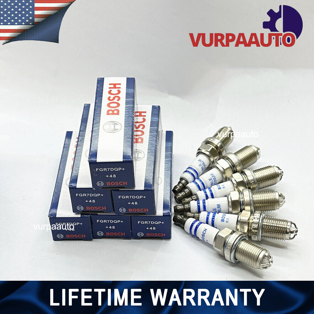 6P Spark Plug FGR7DQP Platinum+4 4417 For BMWE39 E46E83 E36E53 12120037607 Bosch