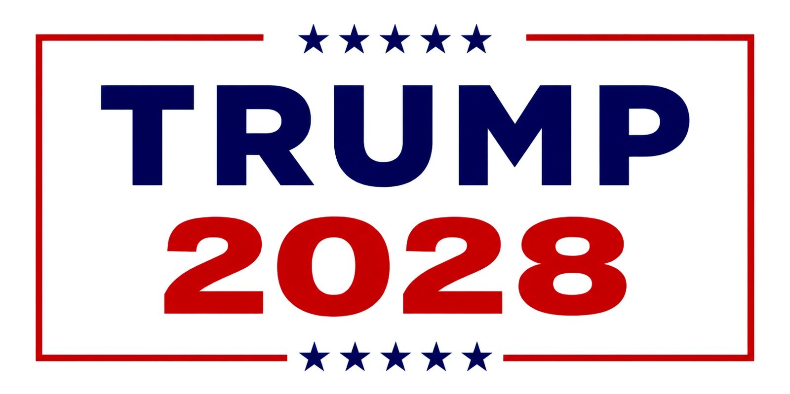 TRUMP 2028 BUMPER STICKER 3.75 TRUMP 2028 BUMPER STICKER 3.75