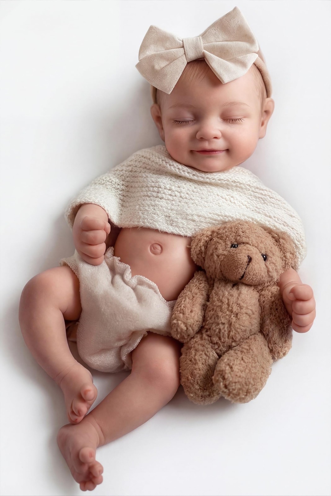 BABESIDE 12 Inch Full Body Silicone Reborn Baby Dolls 12 Inch, White BABESIDE 12 Inch Full Body Silicone Reborn Baby Dolls 12 Inch, White