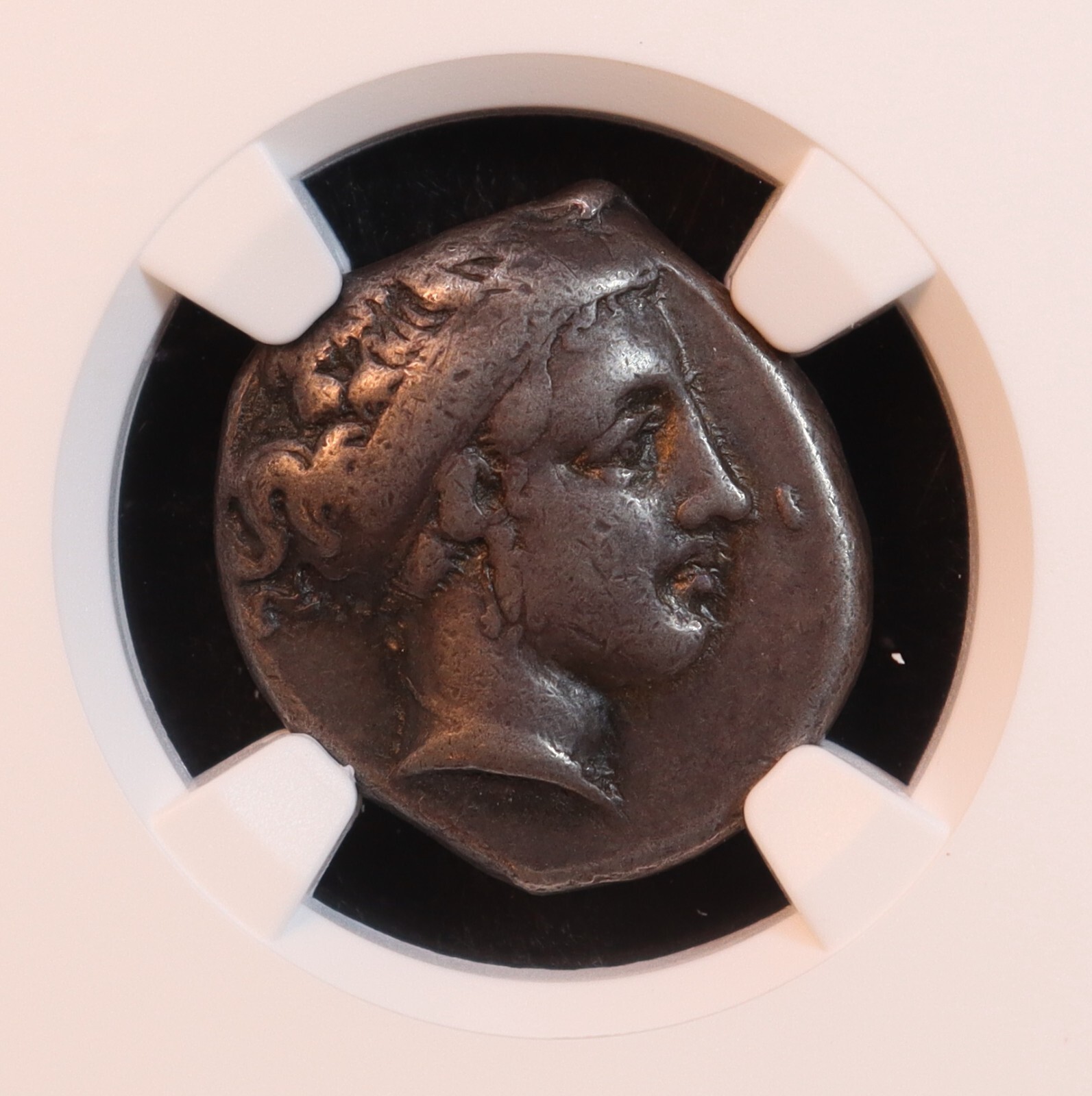 Campania, Neapolis Silver Didrachm (330-270 BC) - NGC VF Exceptional Surfaces