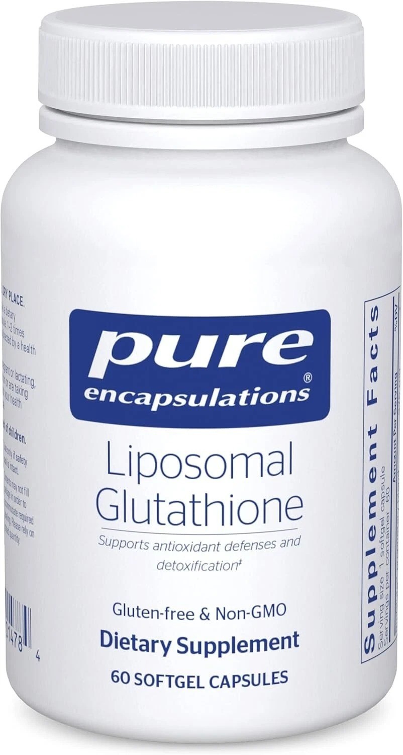 Pure Encapsulations Liposomal Glutathione, Liver Detox, 60ct, Exp 2028+ Pure Encapsulations Liposomal Glutathione, Liver Detox, 60ct, Exp 2028+