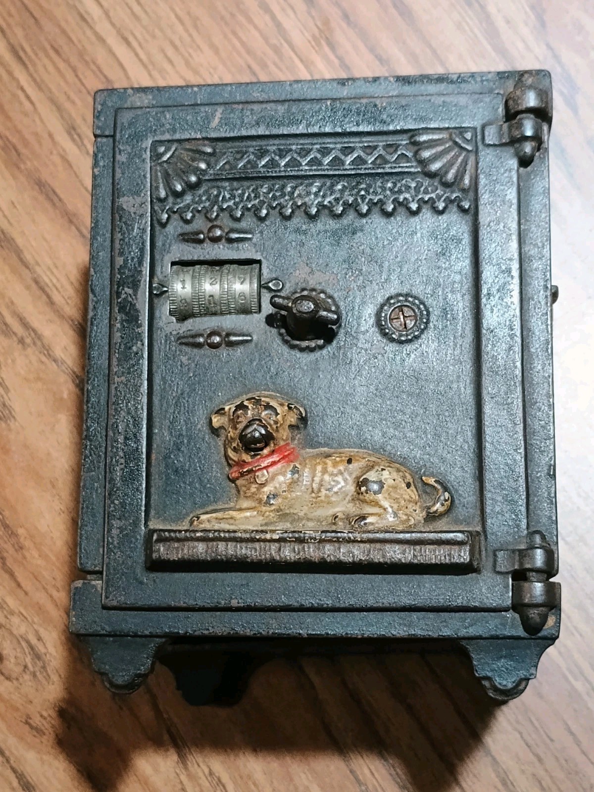 Rare Antique J&E Stevens Original Cast Iron Watchdog Mechanical Bank Cracked 