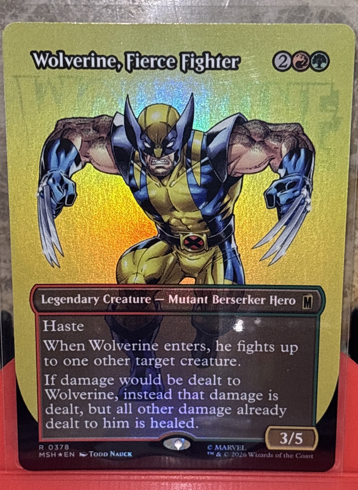 Wolverine, Fierce Fighter (Borderless) Marvel Super Heroes Foil