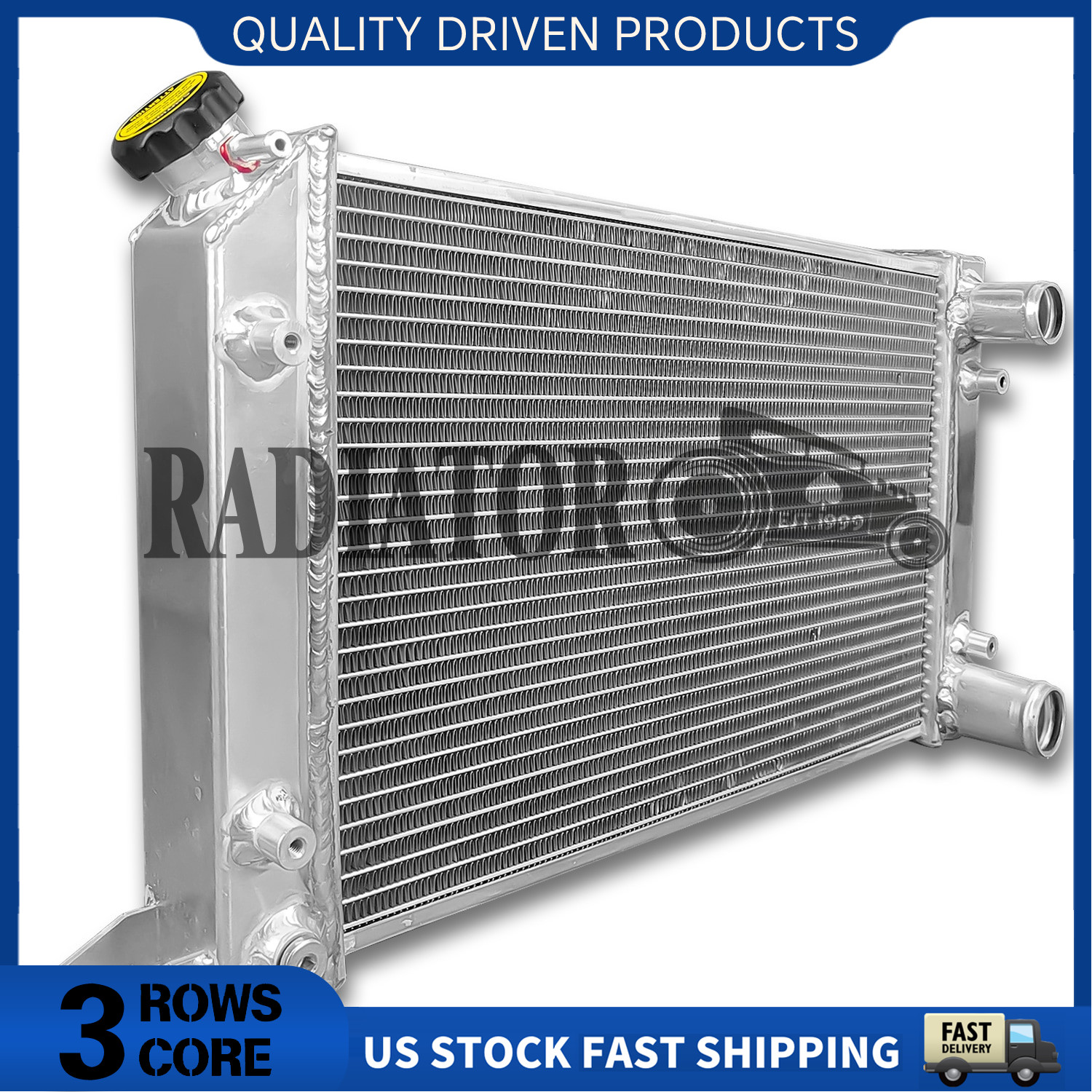 3 ROW Aluminum Radiator For VW Scirocco Pro Stock Style Fit Drag Racing Use