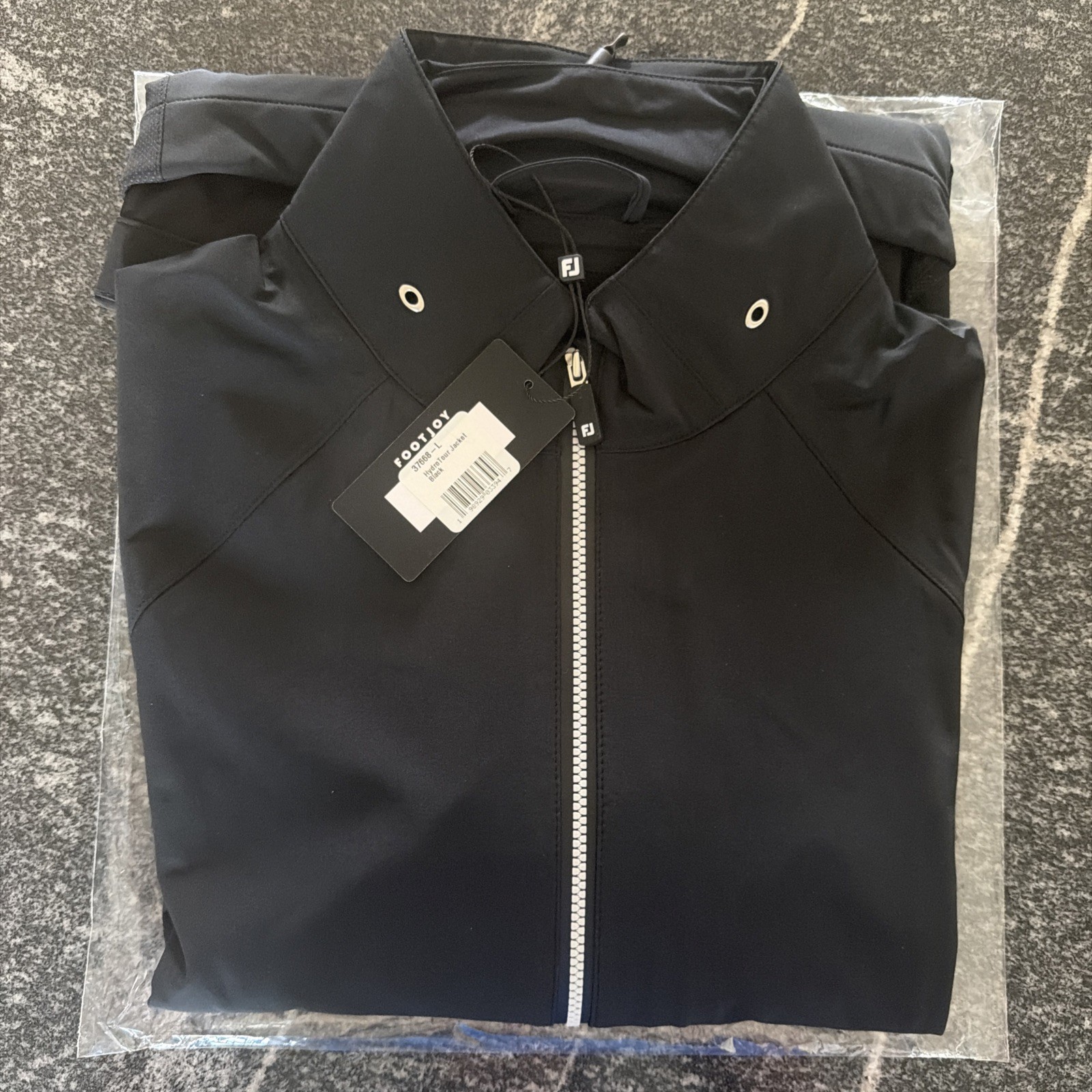 Men’s Footjoy Size Large HydroTour Rain Jacket, Black Men’s Footjoy Size Large HydroTour Rain Jacket, Black