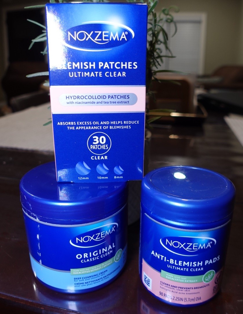 Noxzema 3-Step Acne Skin Care Set Deep Cleansing Cream Anti-Blemish Pads Patches