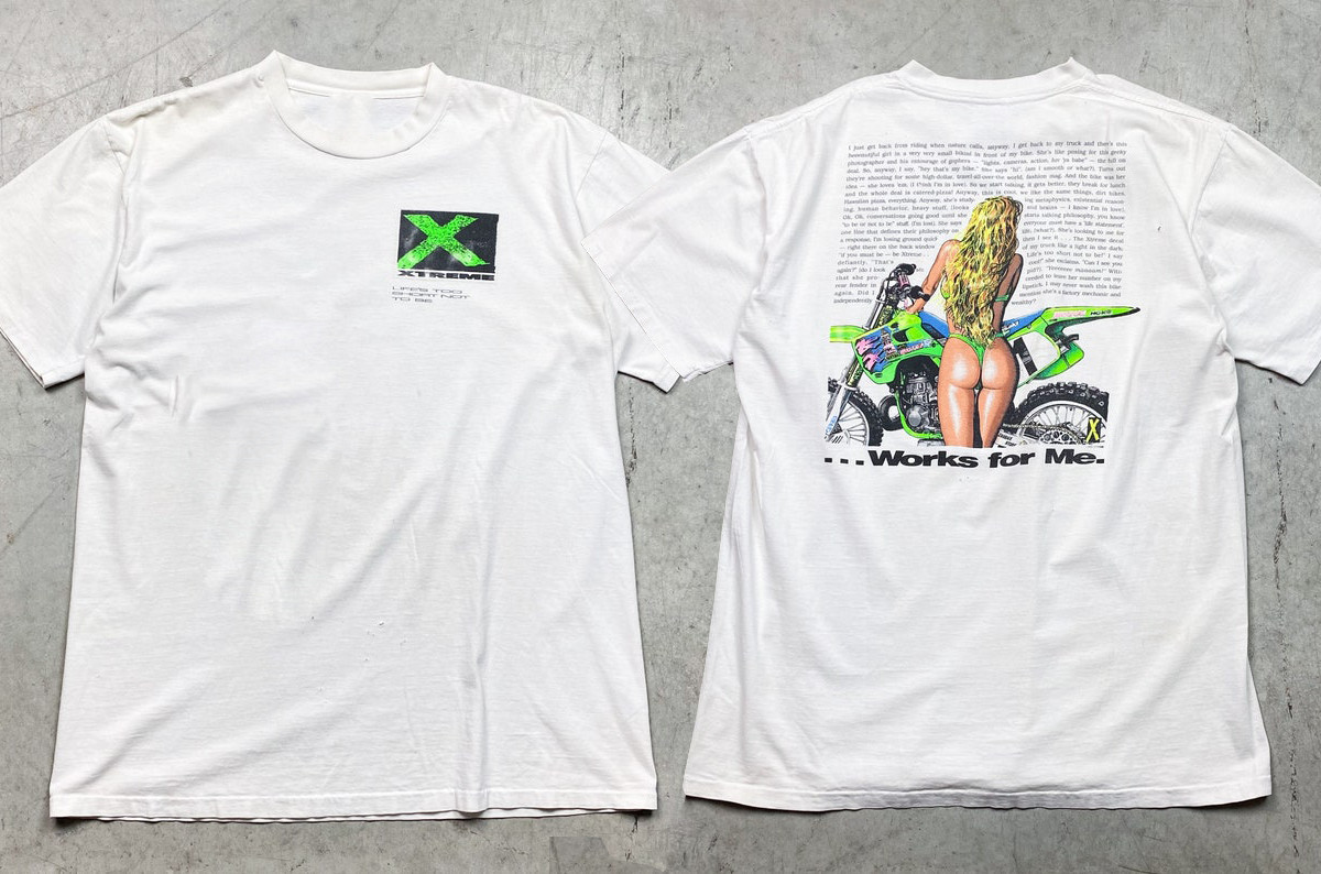 Vintage 1992 Xtreme Racing Single Stitch T-Shirt - White Unisex Shirt