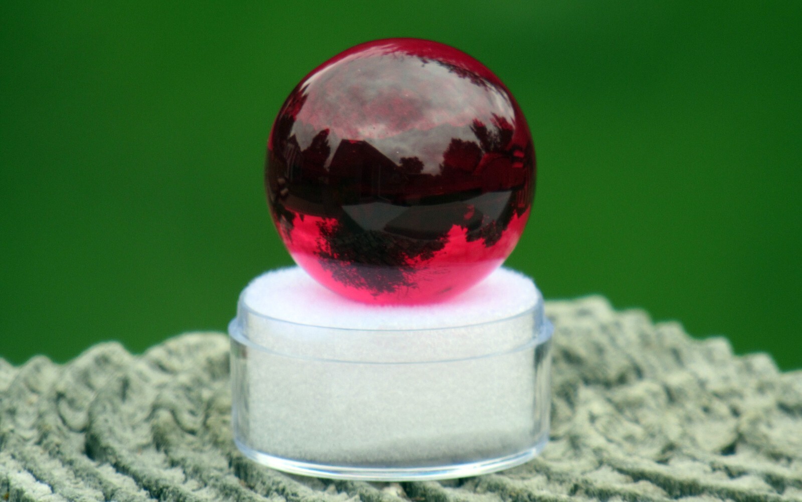 Ruby Ball 25mm Sphere, Corundum, Anxiety Relief, Everyday Carry, Gift