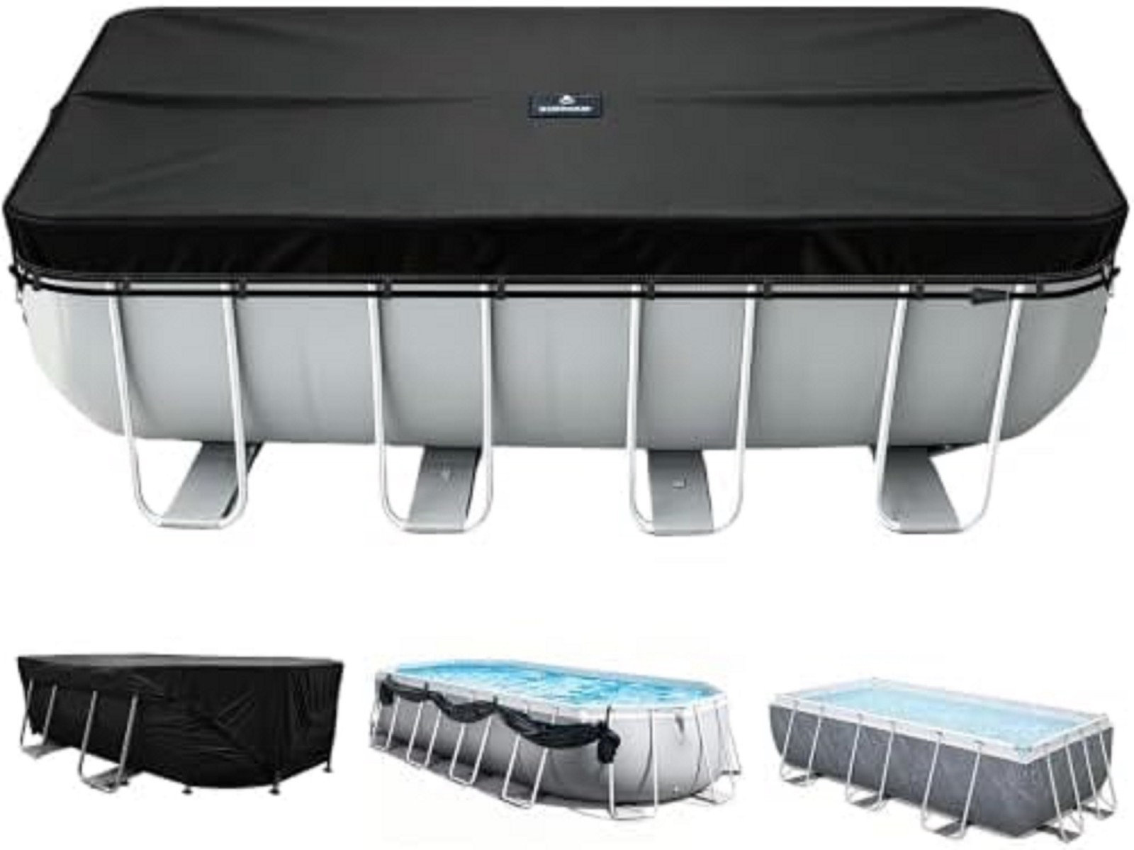 9x18Ft Rectangle Pool Covers Lockable, Windproof above Ground Pools 9x18Ft Rectangle Pool Covers Lockable, Windproof above Ground Pools