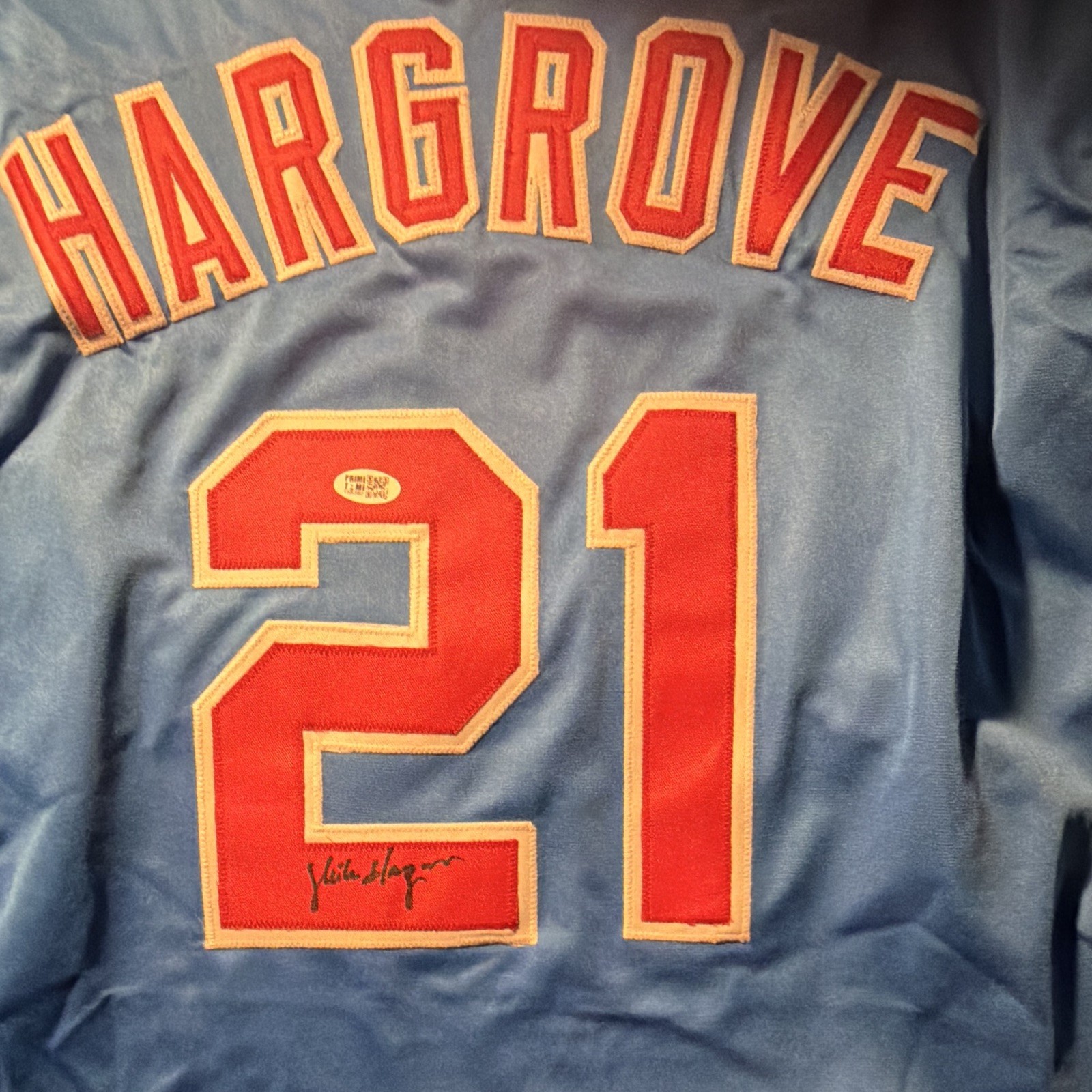 Mike Hargrove texas Rangers Autographed Jersey