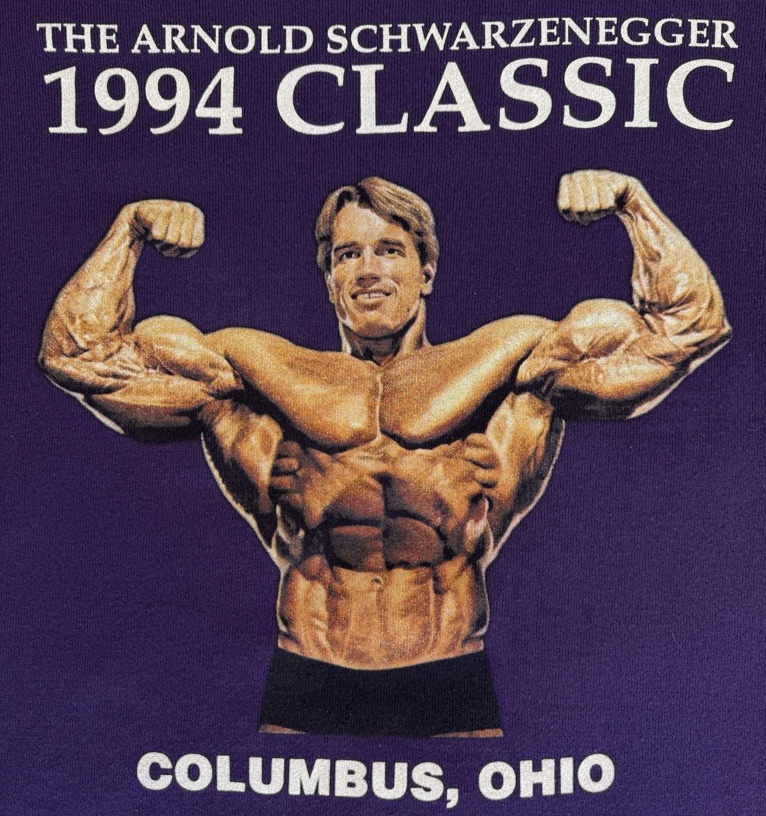 VINTAGE ARNOLD CLASSIC SWEATER 1994 KEVIN LEVRONE BODYBUILDING XXL WORLD GOLDS