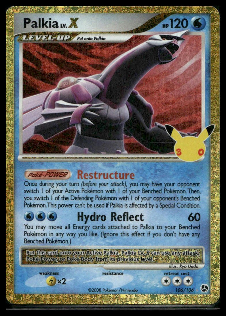 Palkia LV. X 106/106 Pokemon 30th Anniversary Pack Fresh