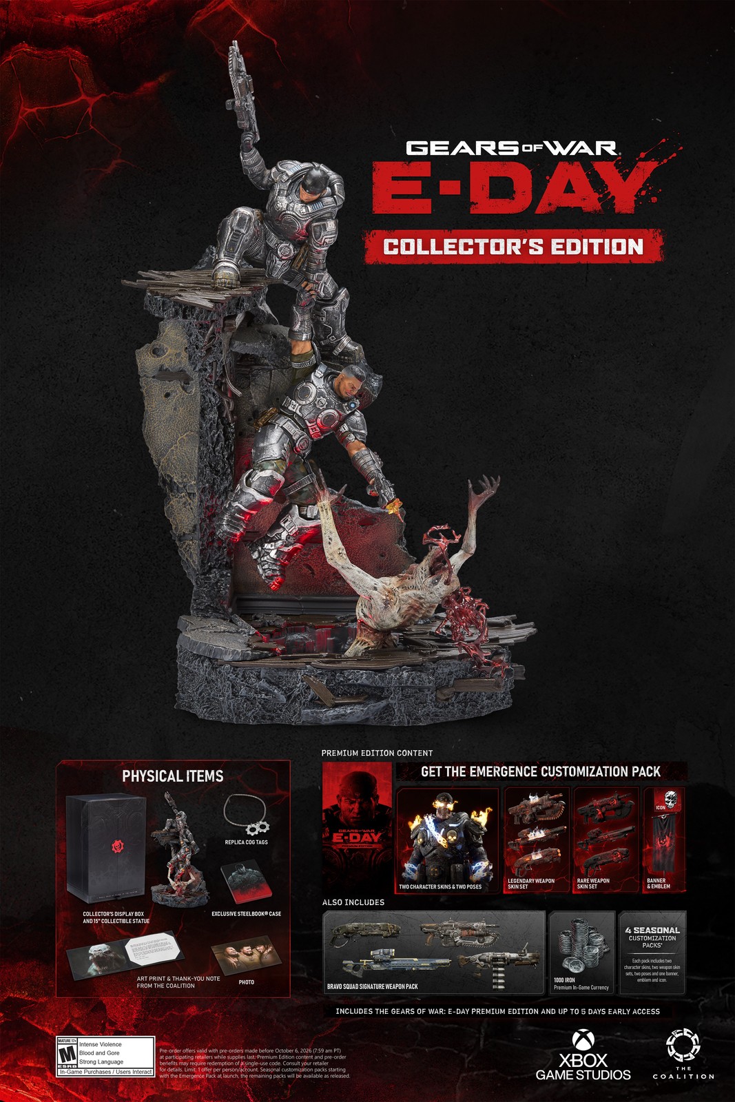 Gears of War E-Day Collector’s Edition Xbox Sealed