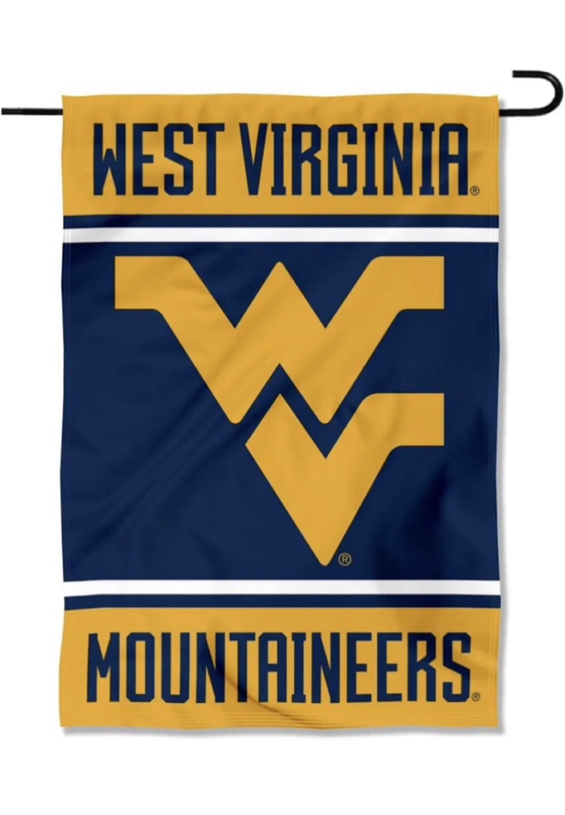 West Virginia Mountaineers  GARDEN FLAG 12” X 18” West Virginia Garden Flag