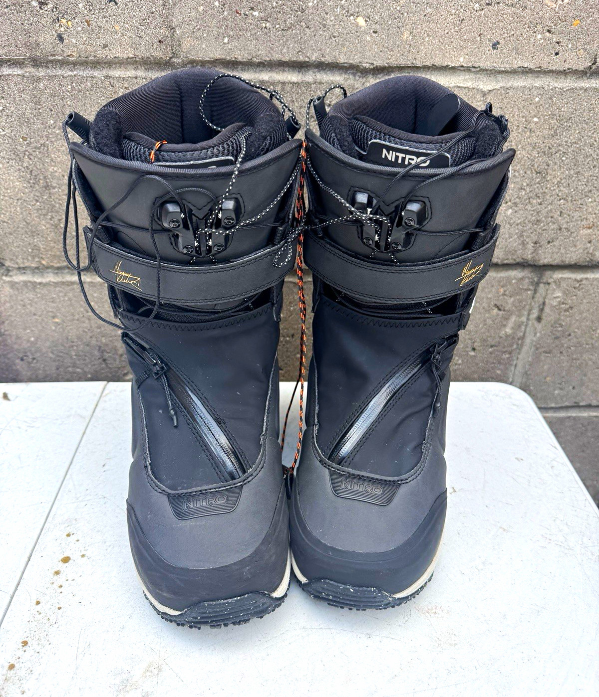 Nitro Team Pro MK TLS Men\'s Snowboard Boots 9 Black/Gray Vibram Speed Lace