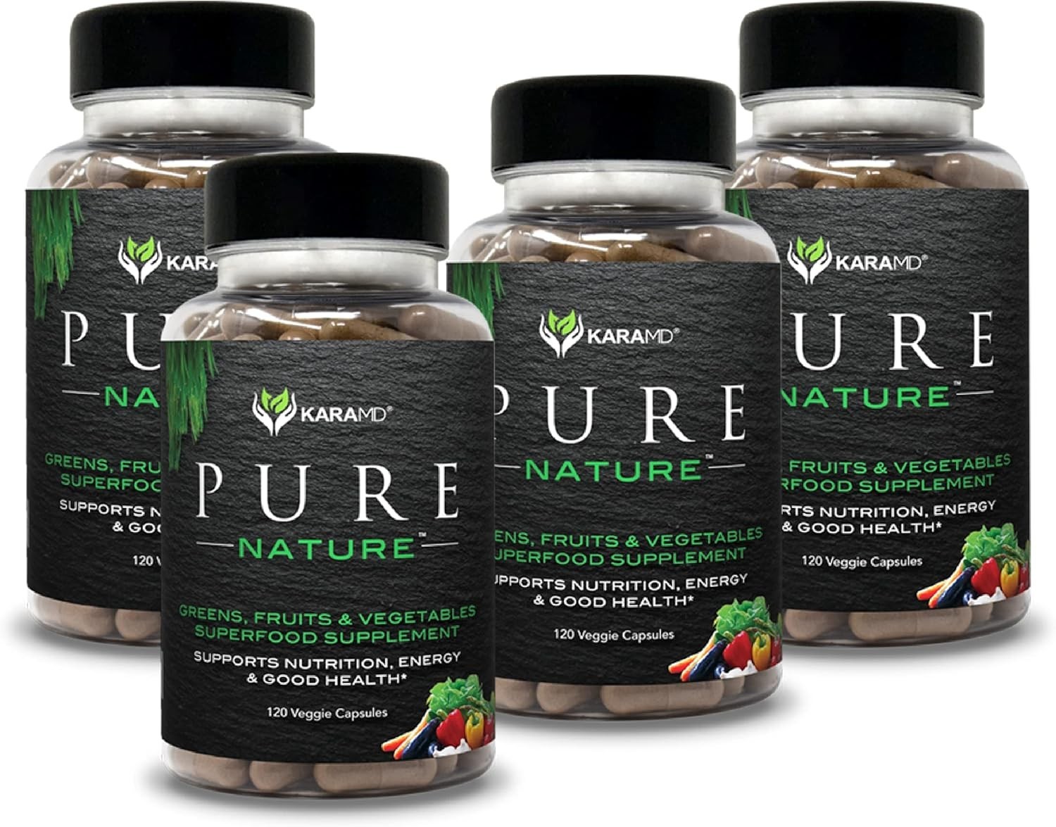 KaraMD Pure Nature | Greens, Fruit and Veggies 120 Count (Pack of 4) KaraMD Pure Nature | Greens, Fruit and Veggies 120 Count (Pack of 4)