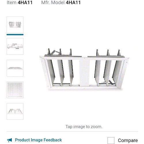 Dayton 4HA11 Ceiling Truss Damper 30\