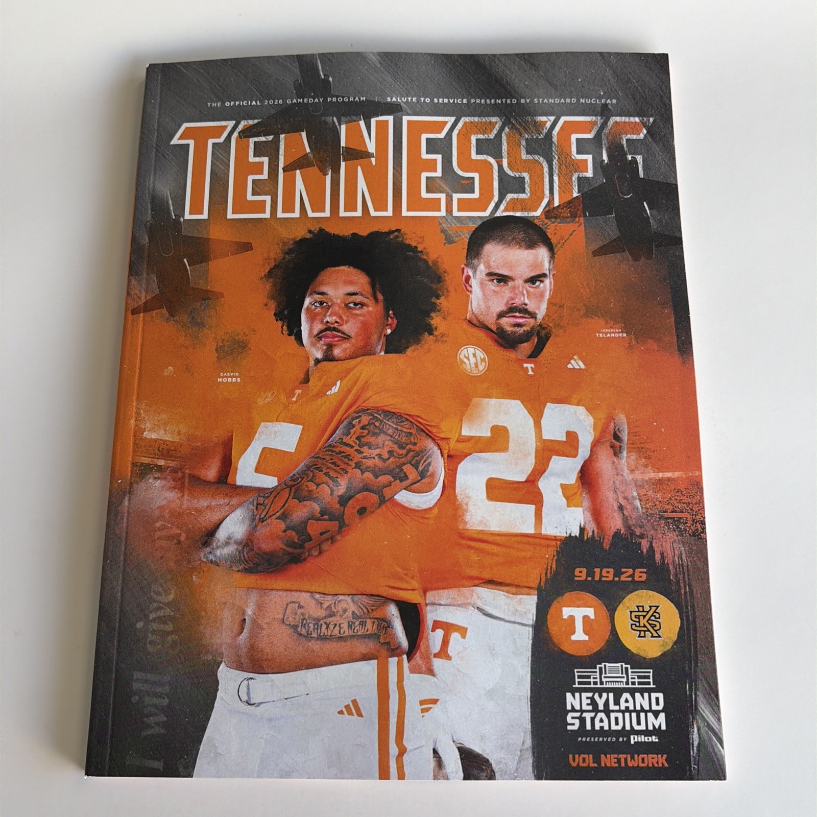 Tennessee Volunteers vs Kenn St 2026 Game Program & Poster Neyland Vols Football