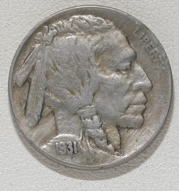 1931 S Buffalo Nickel 5c Coin /Q38